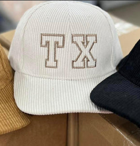 Embroidered Corded TX Cap