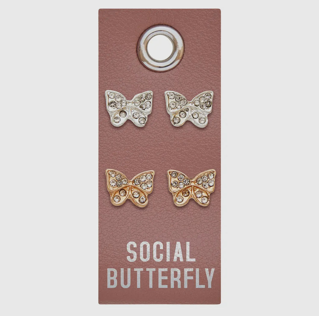 Social Butterfly Earring Set