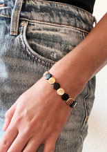 Load image into Gallery viewer, Matte Black and Gold Bracelet