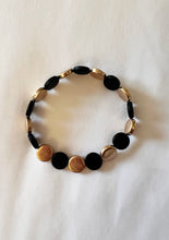 Load image into Gallery viewer, Matte Black and Gold Bracelet