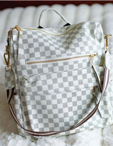 Chloe Convertible Vintage Check Backpack