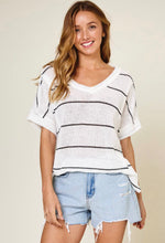 Load image into Gallery viewer, Knit V Neck Tee