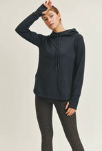 Load image into Gallery viewer, Hooded Pull Over Black