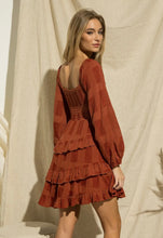 Load image into Gallery viewer, Delilah Dress in Rust