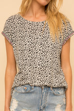 Load image into Gallery viewer, Boat Neck T in Animal Print