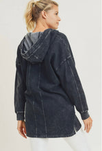 Load image into Gallery viewer, Long V Neck Mineral Wash Pull Over