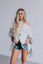 Load image into Gallery viewer, Fallon Embroidered Poncho- Ivory