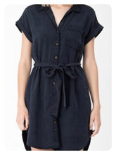 Load image into Gallery viewer, Navy Shirt Dress