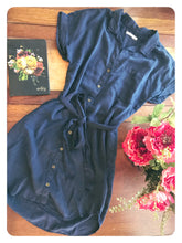 Load image into Gallery viewer, Navy Shirt Dress