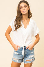 Load image into Gallery viewer, “Jamie” Tie Front Blouse