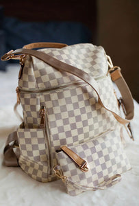 Vintage Check Jaymes Backpack with Pouch