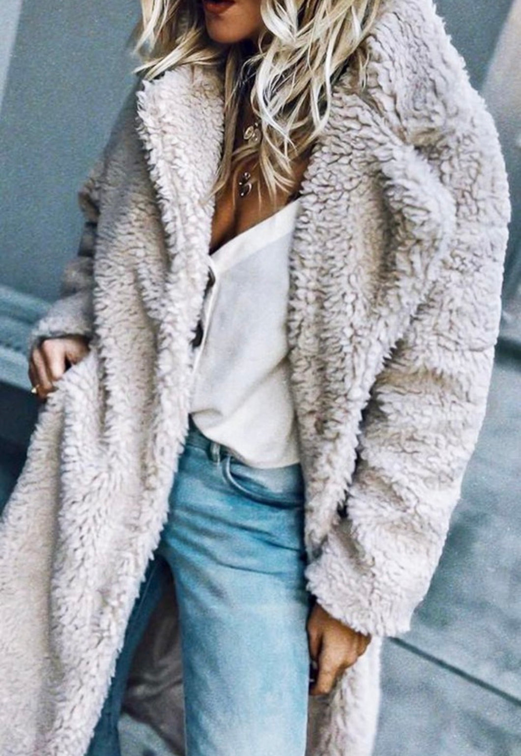 Faux Fur Trench