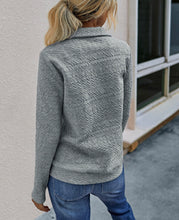 Load image into Gallery viewer, Zip Front Textured Sweatshirt